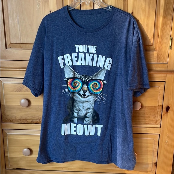 NWOT Cat Graphic You’re Freaking Meowt T-Shirt - Picture 1 of 4